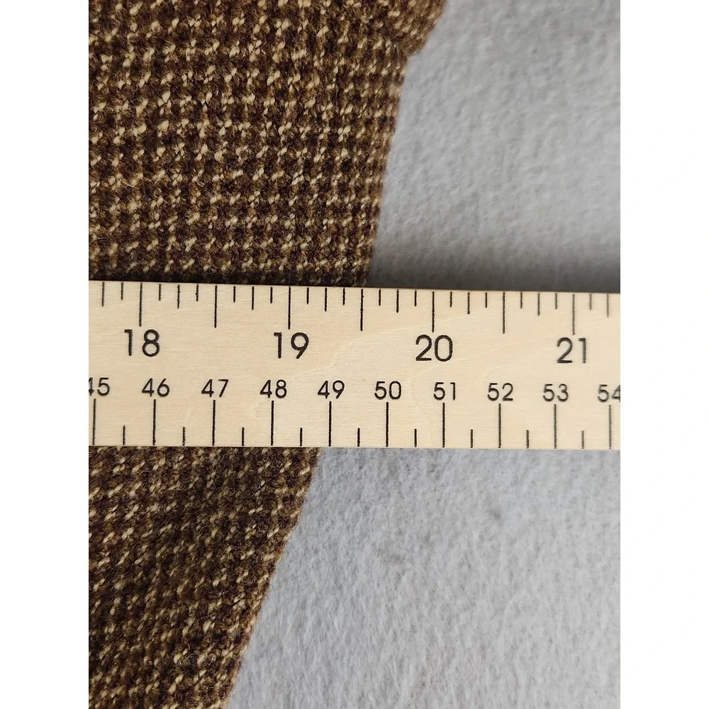 Lauren Ralph Lauren Size 12 Brown Lined Wool Full Zip Classic Jacket - Picture 5 of 7